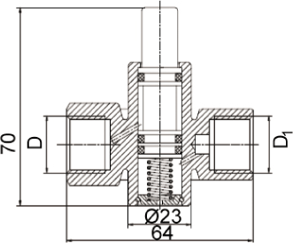 VE-PACKO кран кнопочный. Кран для манометра трехходовой
